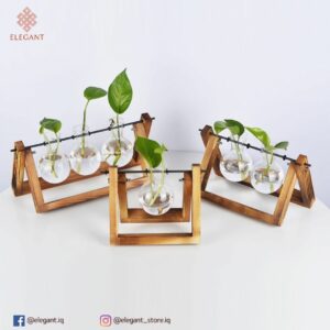 دوارق بستاندات خشب طبيعي شكل هرمي